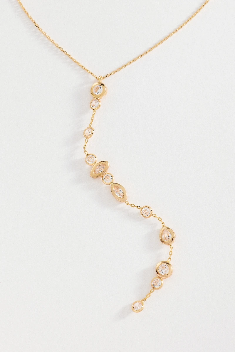 Mixed Crystal Y Necklace