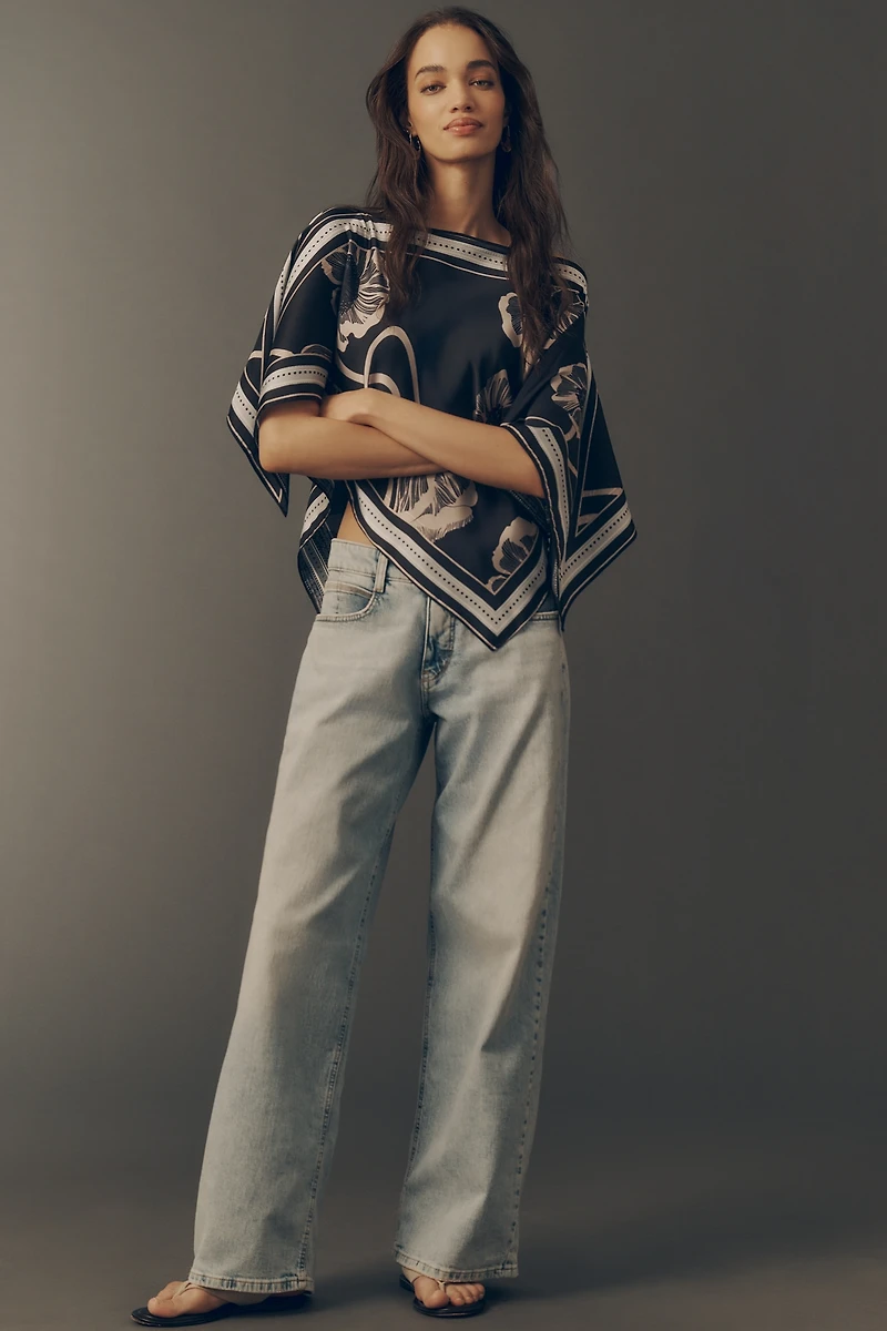 By Anthropologie Printed Scarf Poncho