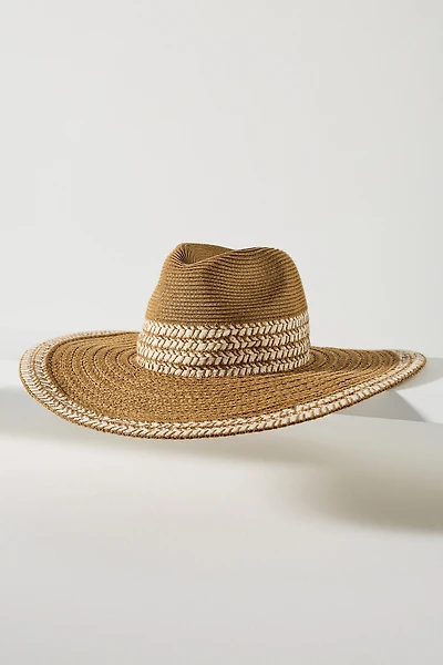 San Diego Hat Co. Straw Chevron Fedora