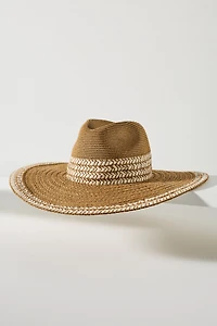 San Diego Hat Co. Straw Chevron Fedora
