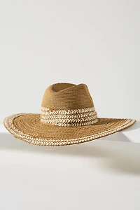 San Diego Hat Co. Straw Chevron Fedora