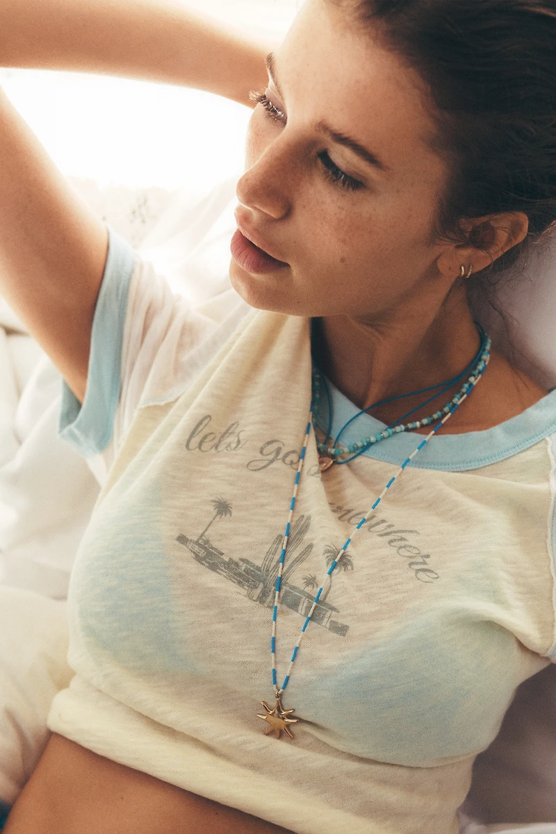 Corded Crystal Pendant Necklace