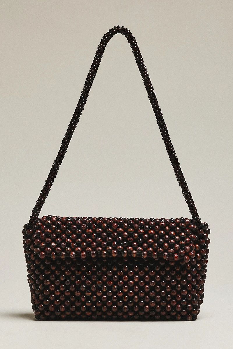 The Fiona Wood Beaded Shoulder Bag