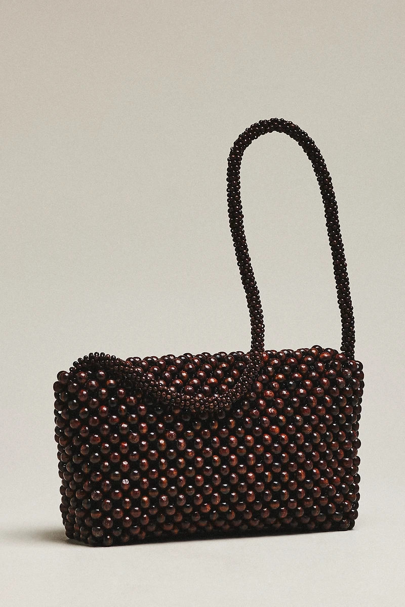 The Fiona Wood Beaded Shoulder Bag