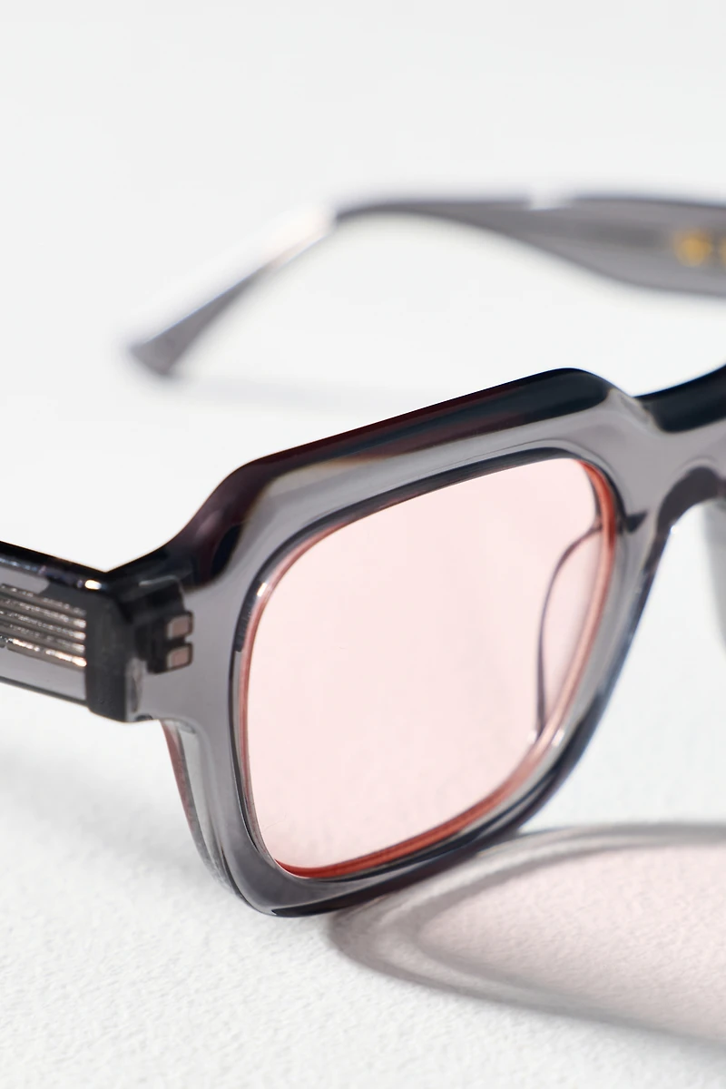 Dood Eyewear 903 Pink Lens Square Sunglasses