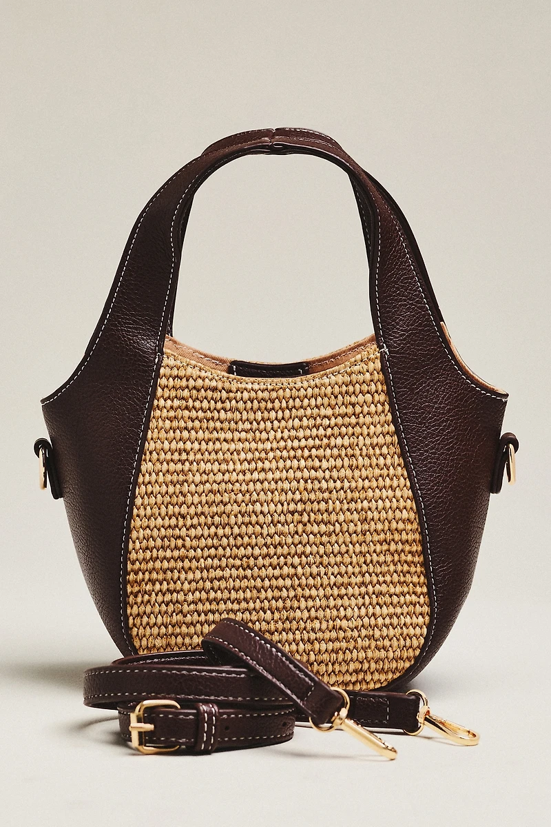 The Sonia Mini Slouchy Tote Bag: Raffia Edition