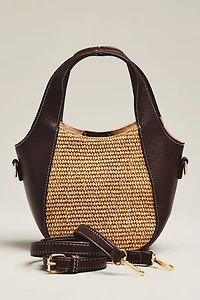 The Sonia Mini Slouchy Tote Bag: Raffia Edition