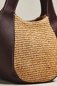 The Sonia Mini Slouchy Tote Bag: Raffia Edition