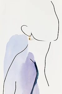 Chan Luu Tabby Gemstone Drop Hoop Earrings