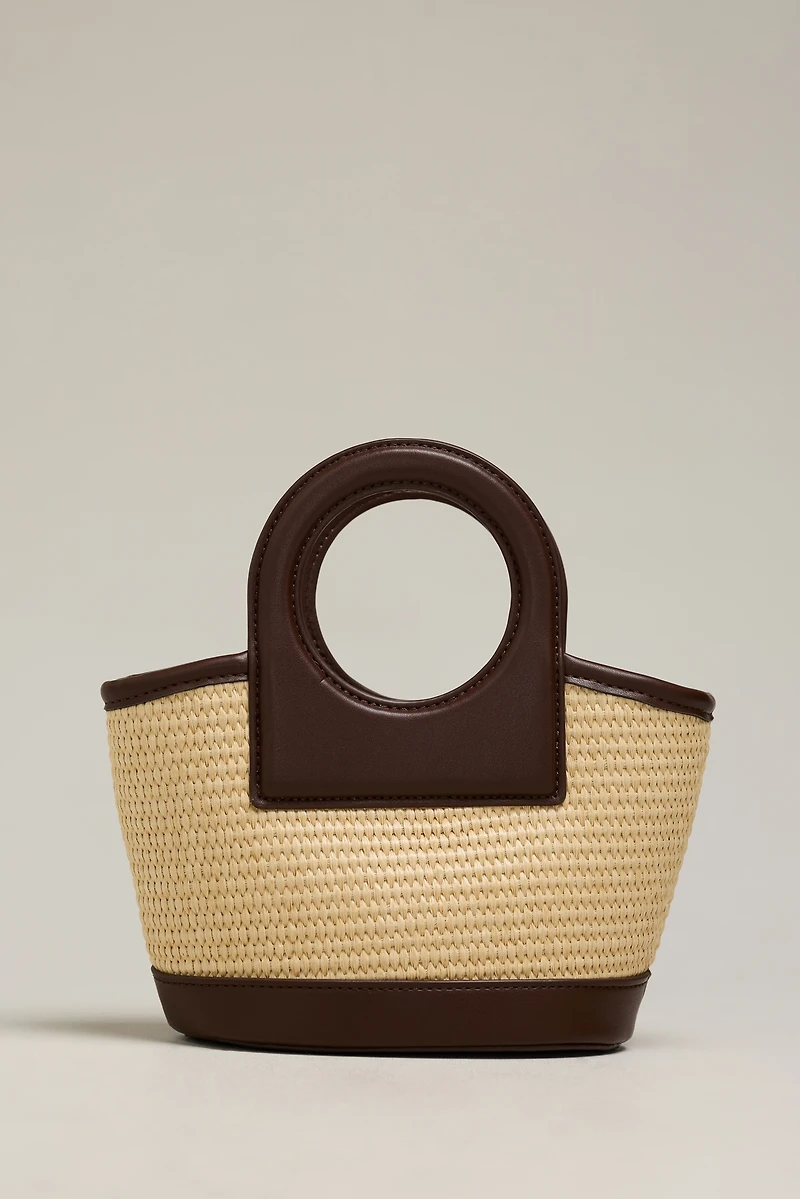Melie Bianco Carson Raffia Handbag