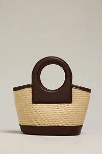 Melie Bianco Carson Raffia Handbag