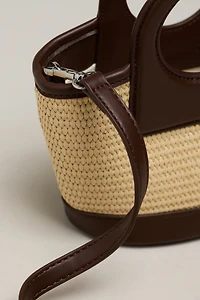 Melie Bianco Carson Raffia Handbag