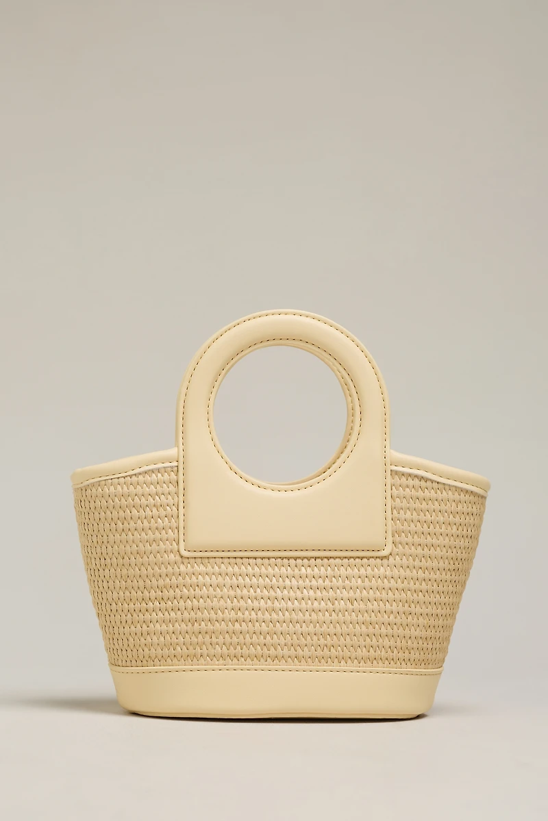 Melie Bianco Carson Raffia Handbag