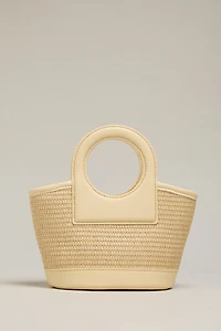 Melie Bianco Carson Raffia Handbag