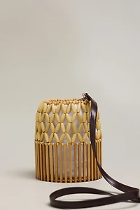 Melie Bianco Naomi Beaded Bucket Bag