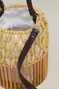 Melie Bianco Naomi Beaded Bucket Bag