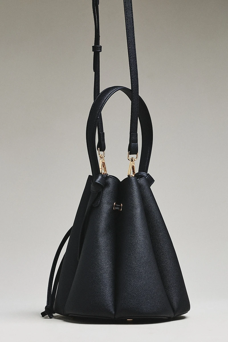 Laguna Cinched Vegan Leather Bucket Bag