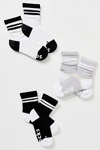 Squid Socks Crew Grip Socks, Set of 3