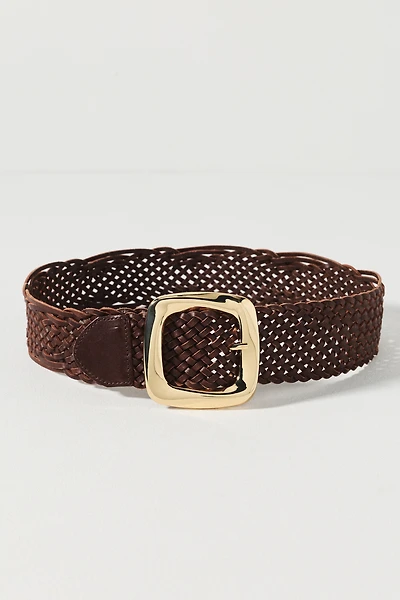 Woven Stretch Square Buckle Belt