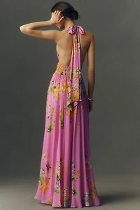 Rococo Sand Black Ties Maxi Dress