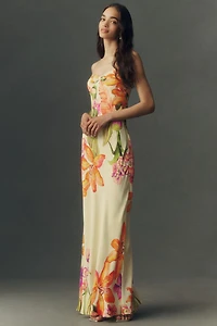 Rococo Sand Strapless Bustier Maxi Dress