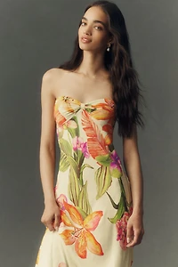 Rococo Sand Strapless Bustier Maxi Dress