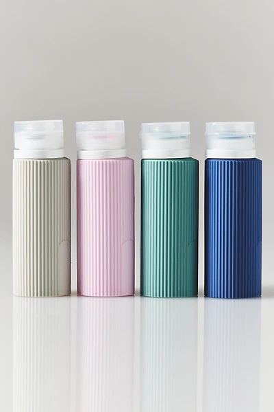 Miamica Ribbed Silicone Travel Bottles Set