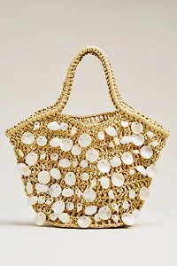 L Space Alba Raffia Shell Tote