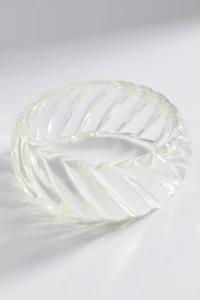 Ribbed Resin Bangle Bracelet