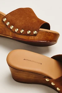 By Anthropologie Wooden Platform Heels