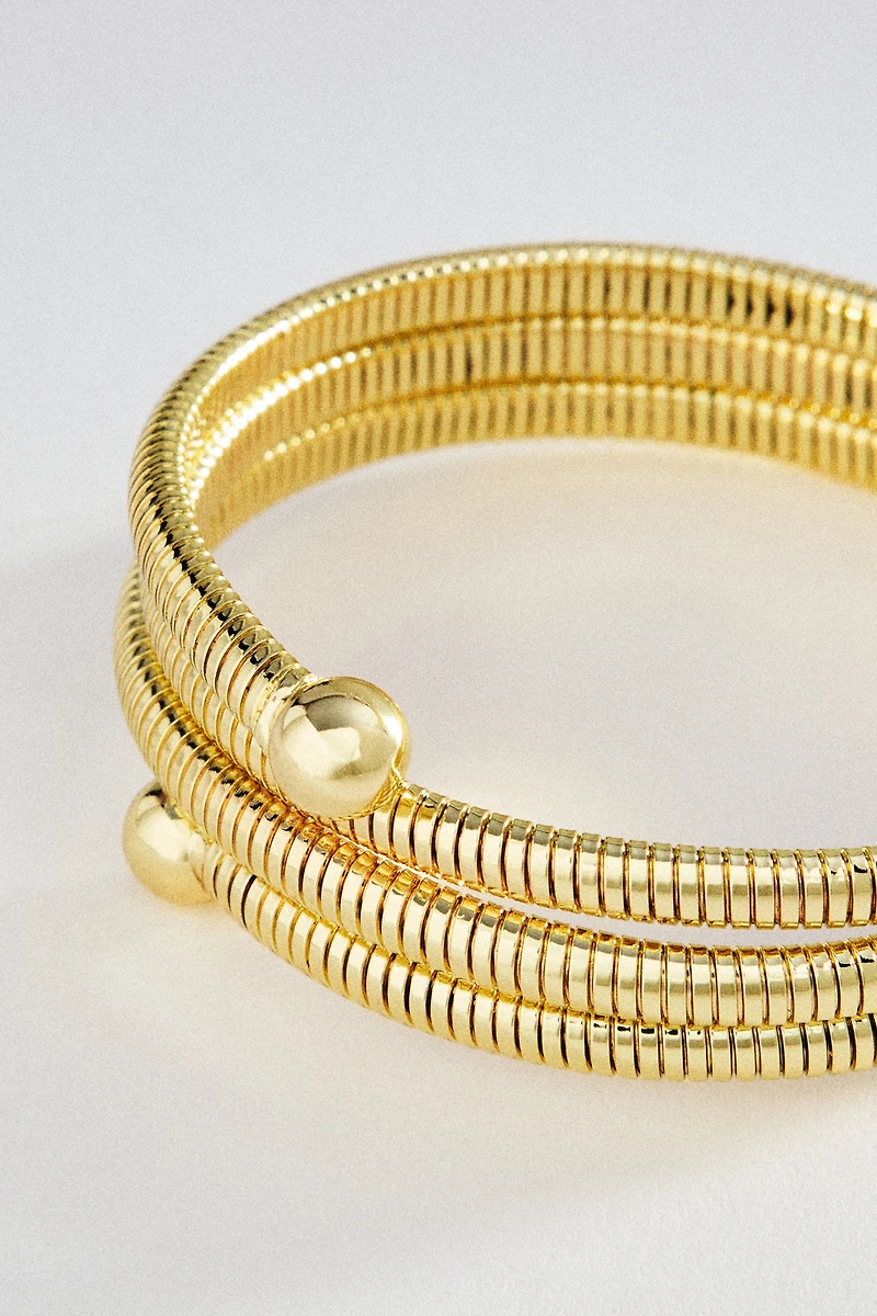 BaubleBar Keira Ribbed Wrap Bracelet