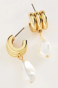 BaubleBar Teagan Ribbed Pearl Earrings