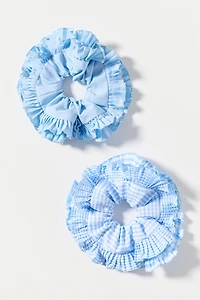 Gingham Hair Scrunchies, Set of 2