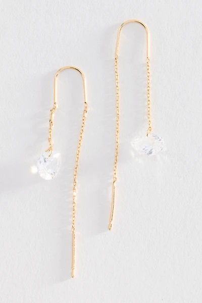 Crystal Chain Threader Earrings