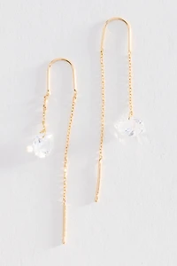 Crystal Chain Threader Earrings