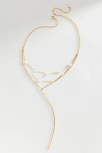 Delicate Layered Lariat Necklace
