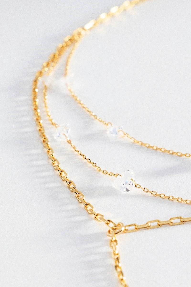 Delicate Layered Lariat Necklace