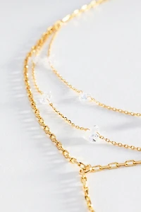 Delicate Layered Lariat Necklace