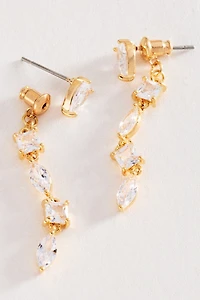 Crystal Drop Front-Back Earrings