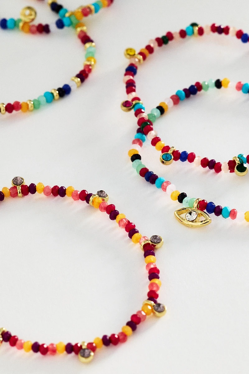 BaubleBar Indya Evil Eye Layered Bracelets, Set of 5