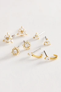 Dainty Post Earrings, Set of 4