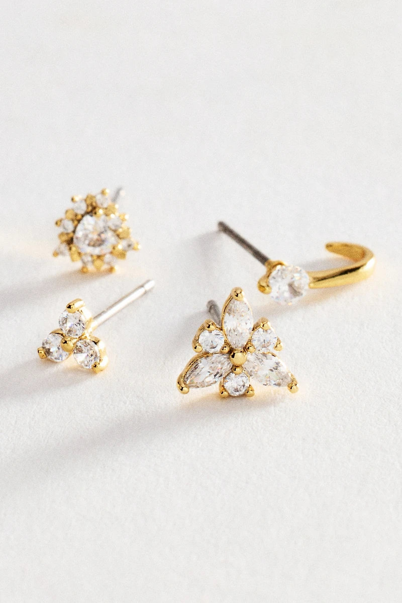 Dainty Post Earrings, Set of 4