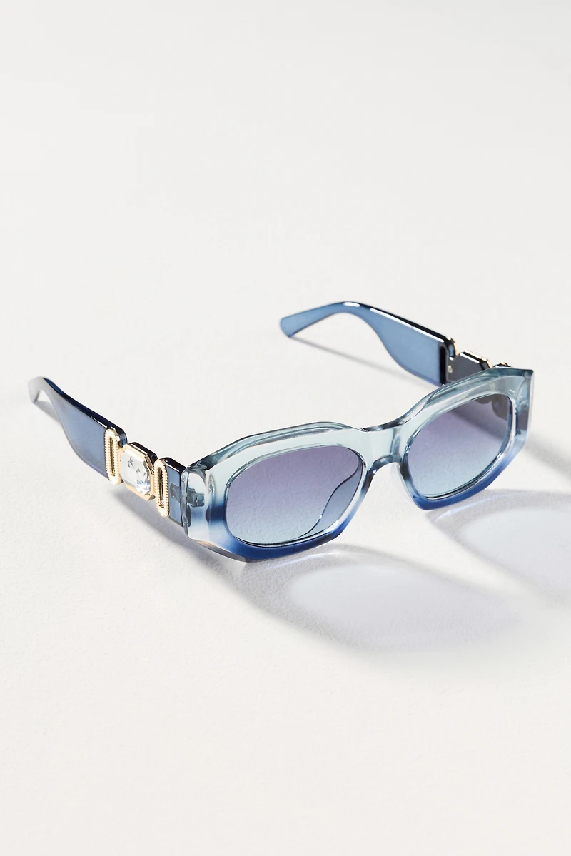 I-SEA Ombre Deco Rectangle Sunglasses