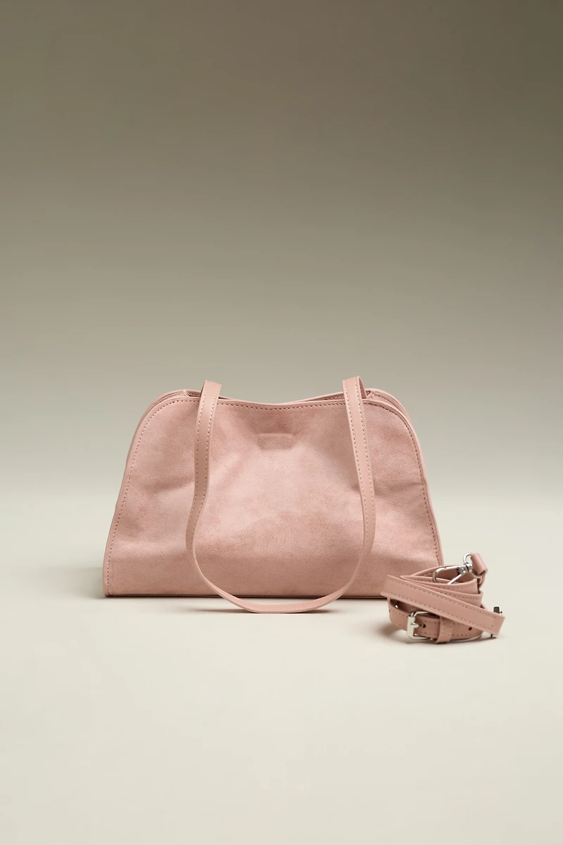 Janie Faux Suede Shoulder Bag
