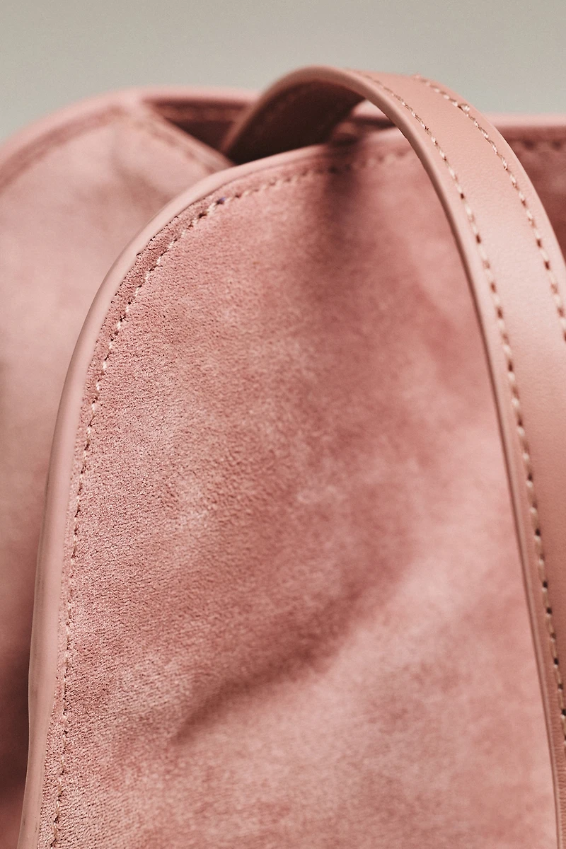 Janie Faux Suede Shoulder Bag