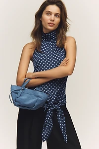 Faux Suede Mini Cinched Handbag