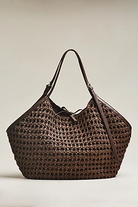 Celandine Oversized Raffia Winged Hobo Bag