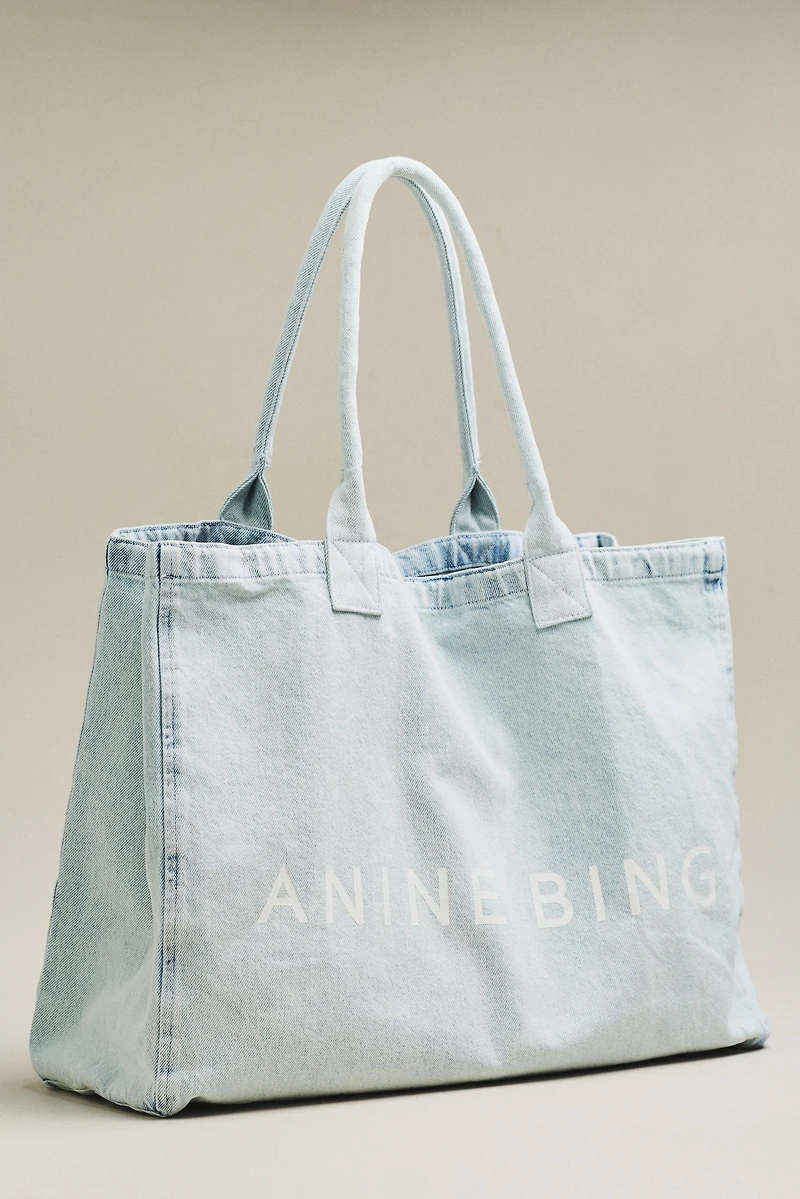 Anine Bing Leo Denim Tote Bag