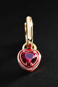 Alison Lou Heart Cocktail Single Huggie Hoop Earring