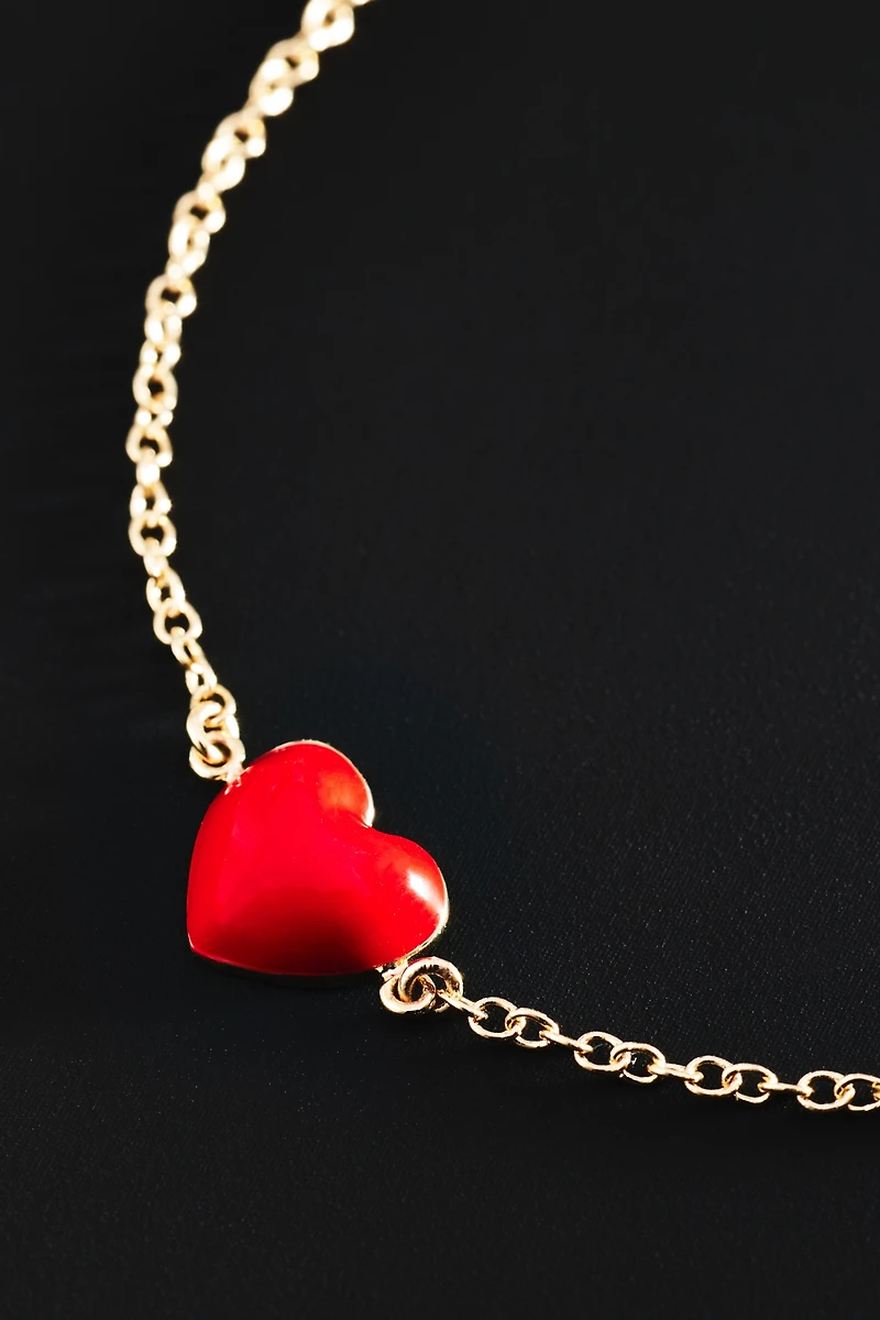 Alison Lou Heart Charm Bracelet
